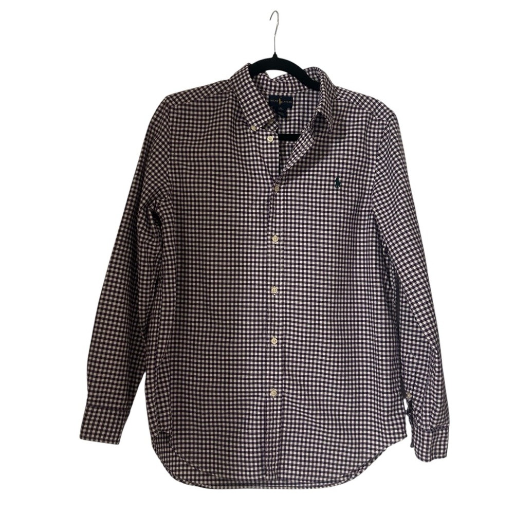 Polo Ralph Lauren Classic Fit Purple Gingham Button Down Shirt Men’s XL